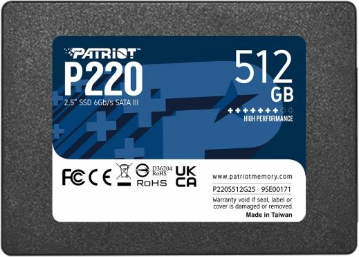 SSD disk PATRIOT P220 512GB 2.5\" SATA 3