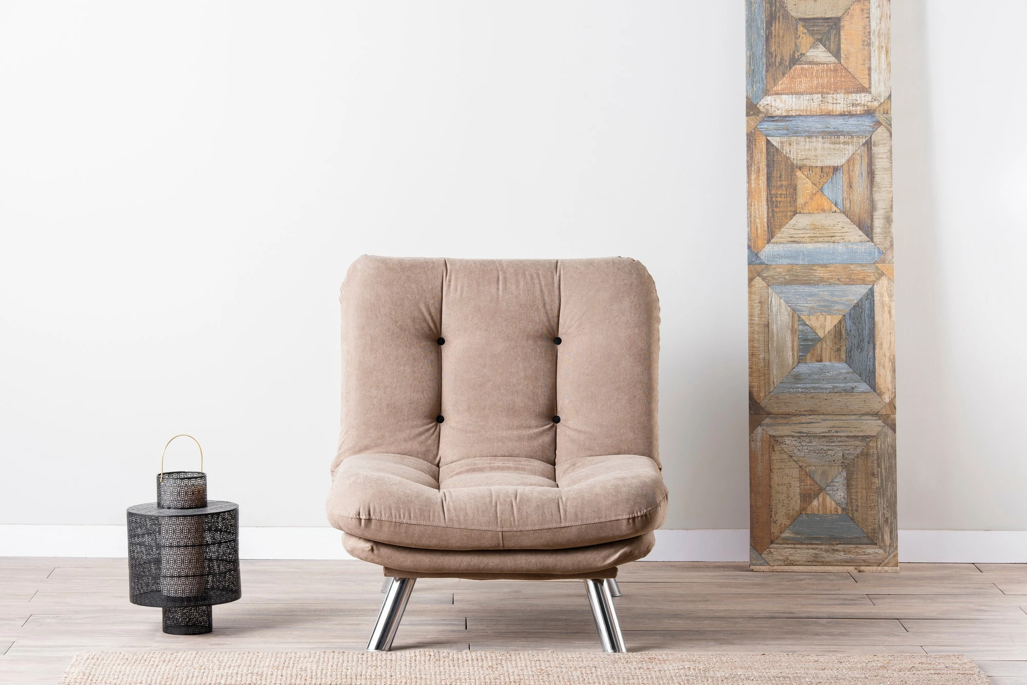 Karrige një vendëshe Atelier del Sofa, Misa Solo, ngjyrë mink