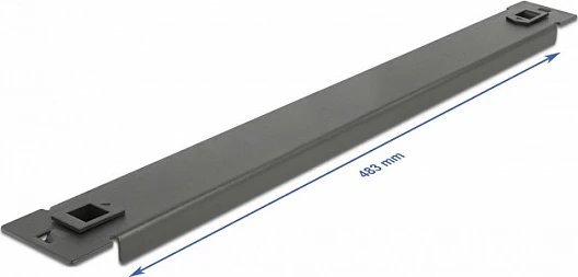 Panel mbulues DeLOCK 19" 1U, pa vegla, metal, i zi
