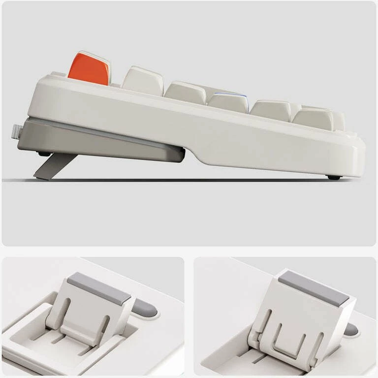 Tastierë gaming mekanike MCHOSE K99 V2 96% US layout tri-mode RGB hot-swap 8000 mAh Icy Creamsicle Retro White