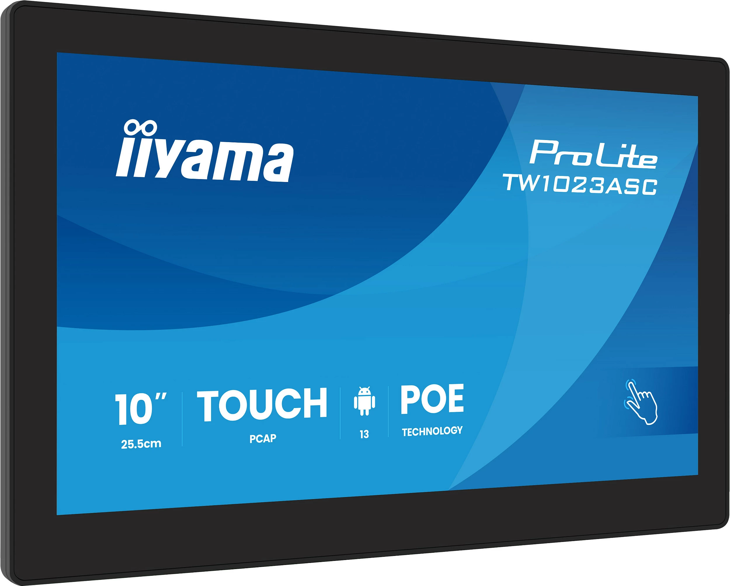 Monitor touch iiyama ProLite TW1023ASC-B3P, 10.1 inç, IPS, 1280x800, PoE, LAN, webcam, zi