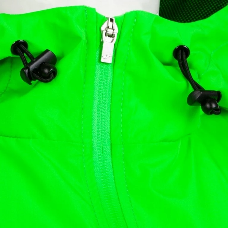 Xhaketë shiu Joma Elite VII 102235-020, madhësia S, me kapuç, kundër ujit dhe erës, e gjelbër fluoro