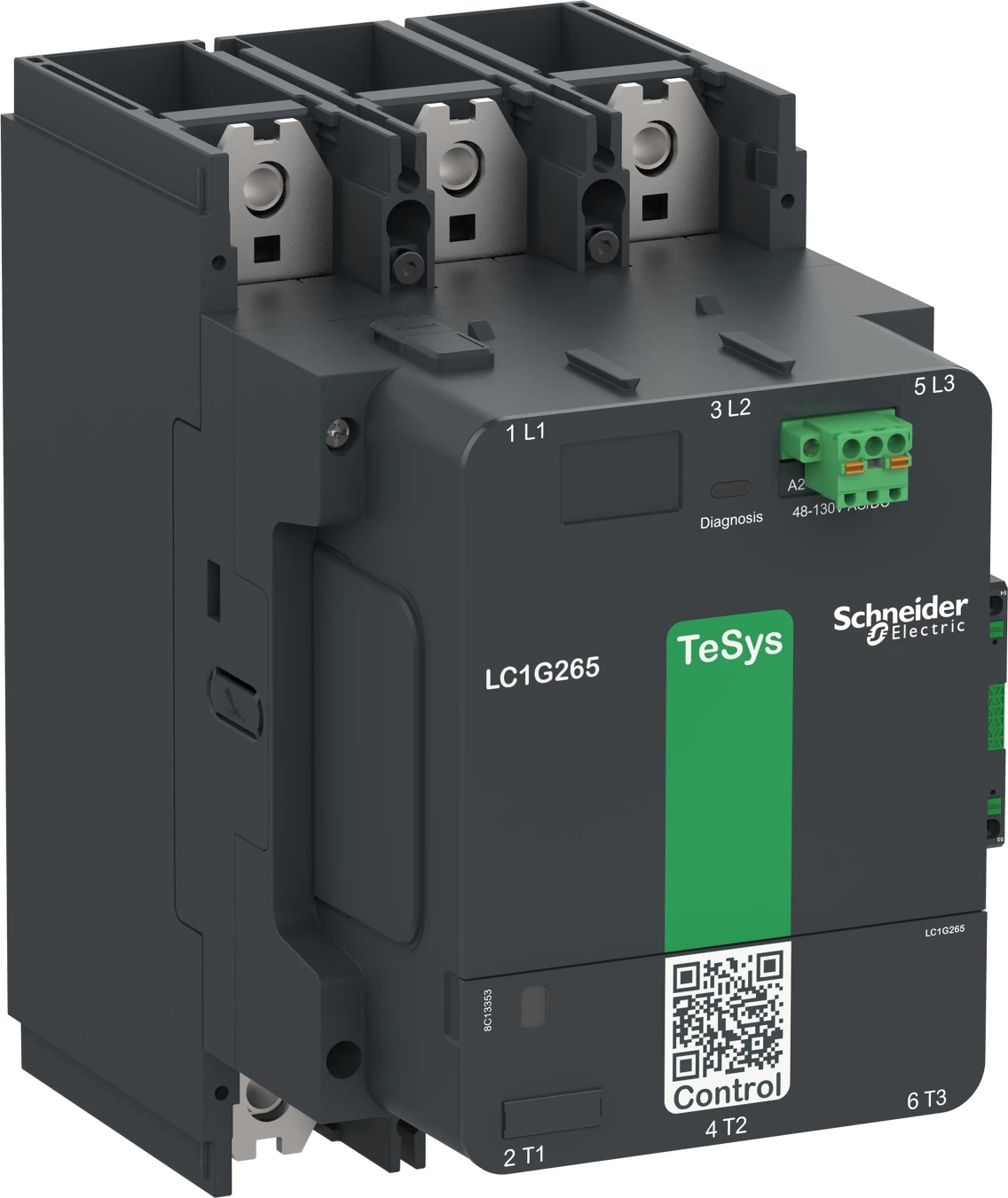Kontaktor Schneider Electric LC1G265KUEN – 132 kW, bobinë 100–250 V AC/DC