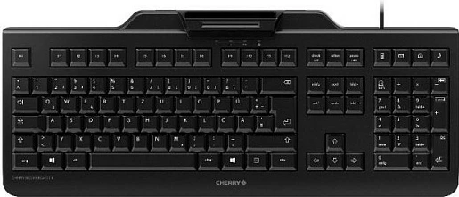 Tastierë Cherry Secure Board 1.0, USB me kabllo, mekanike, AZERTY frëngjisht, full-size 105 taste, e zezë