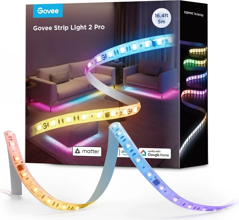 Shirit LED smart Govee Strip Light 2 Pro H61F5 5m RGBWW