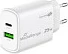 Karikues muri MediaRange GaN 25W, USB-C PD + USB-A QC, i bardhë