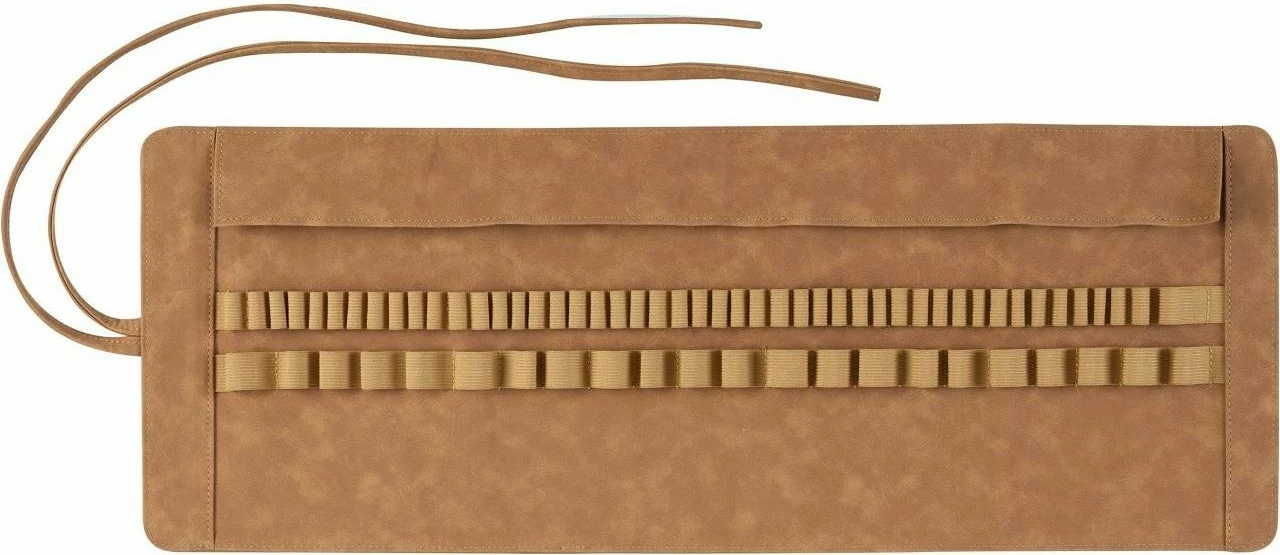 Mbështjellës lapsash Faber-Castell 180010, PU lëkurë, kafe