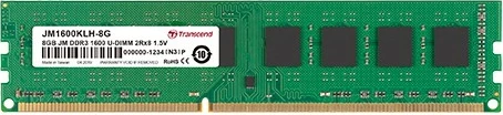 RAM Memorje Transcend JM1600KLH-8G, 2x8GB, DDR3, 1600MHz, DIMM