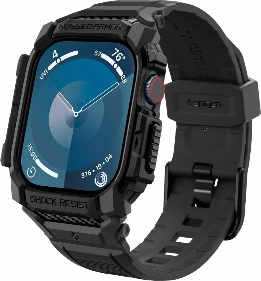 Mbështjellës Spigen Rugged Armor Pro për Apple Watch 10, 46mm, i zi