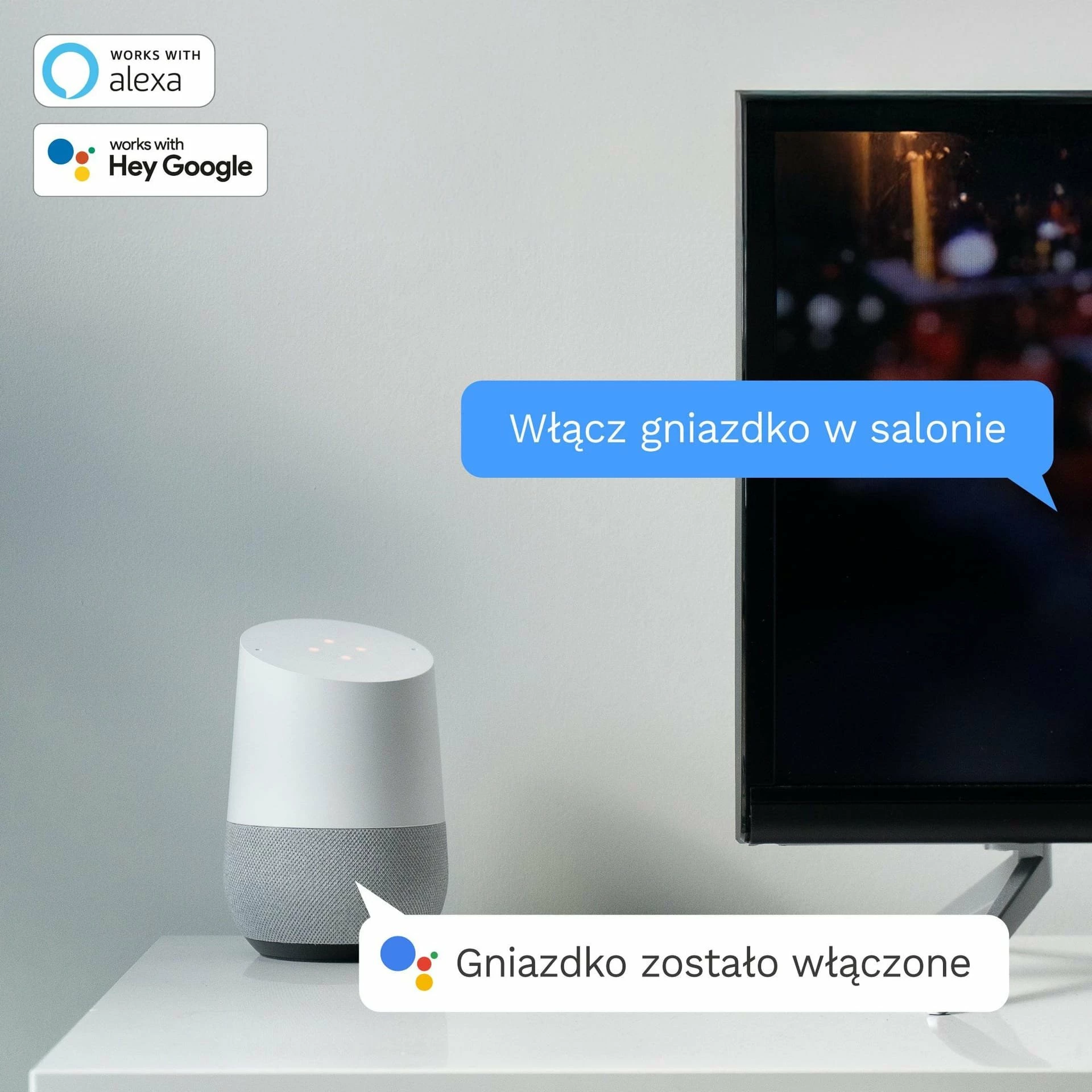 Prizë smart WiFi e dyfishtë Kruger&Matz Connect P5 Tuya, 16A/3680W, e bardhë