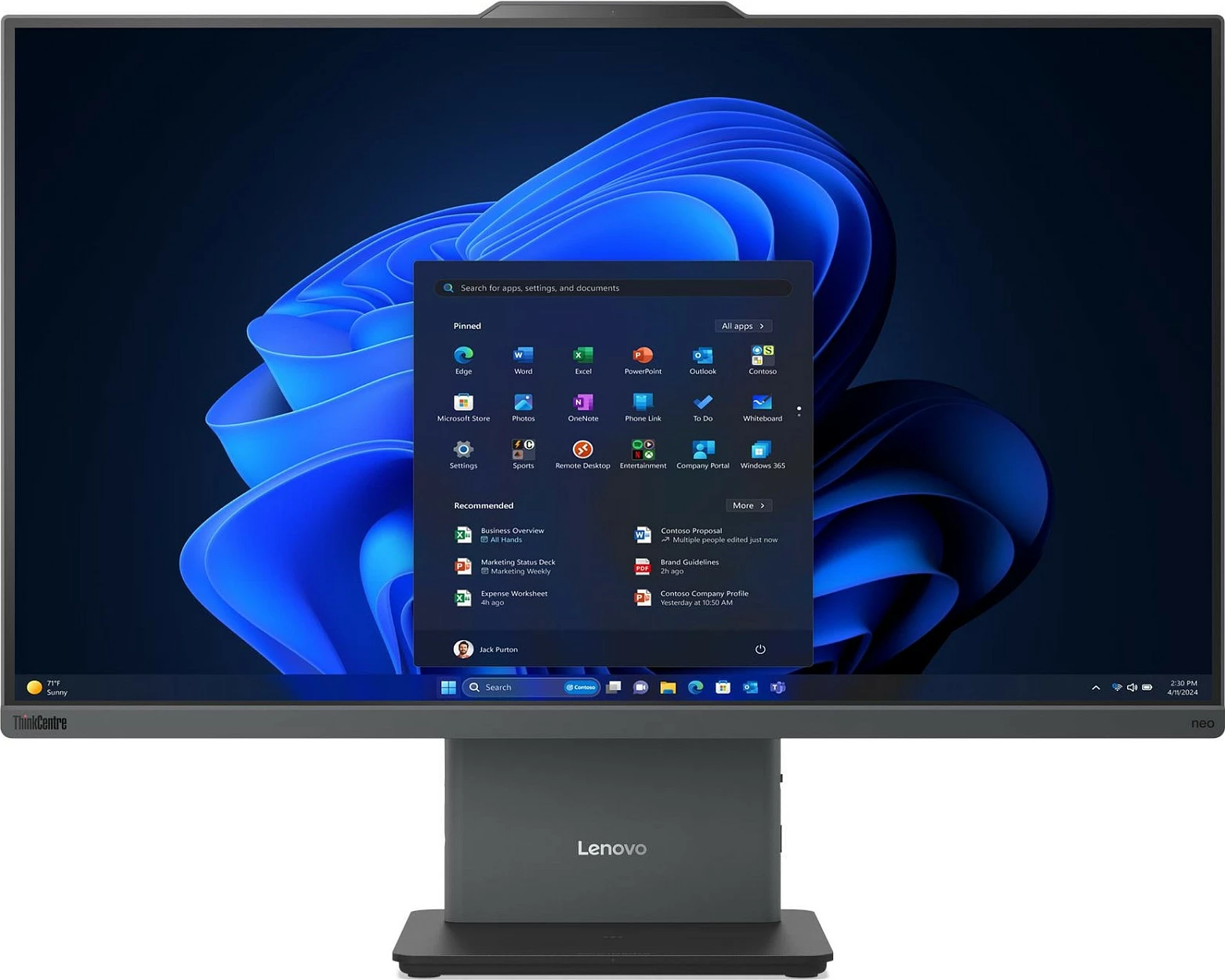 Kompjuter All-in-One Lenovo ThinkCentre neo50a G6 27, CU7 256V, 16GB RAM, 512GB SSD, Windows 11 Pro, Luna Grey