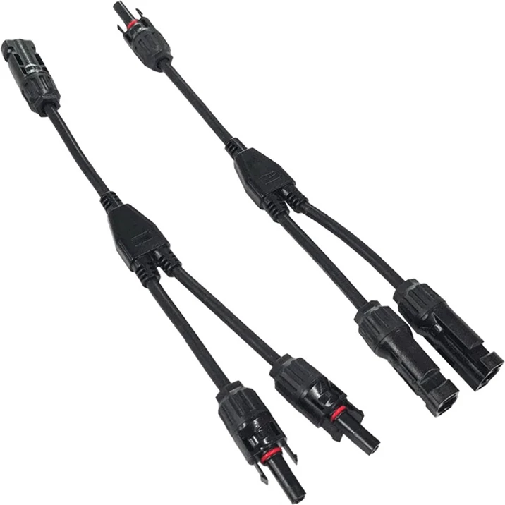 Kabllo lidhëse EcoFlow për panele diellore, 30cm, e zezë