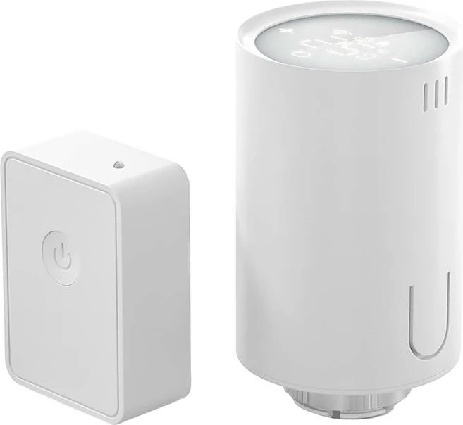 Valvul termostatike e mençur Meross MTS150HHK Starter Kit, me hub, e bardhë