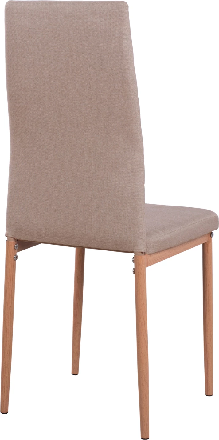 Karrige metalike Lady FH0037.14, pëlhurë bezhë me kornizë metalike K/D 40x48x95 cm, set prej 4 copë