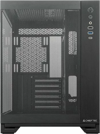 Kasë Chieftec VISIO AIR Fanless GM-30B-M-FL-OP Midi Tower ATX/Micro-ATX/Mini-ITX, pa PSU, e zezë