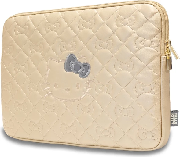 Mbështjellës laptopi Hello Kitty Zip PU Quilted Bows, 14 inç, Ari