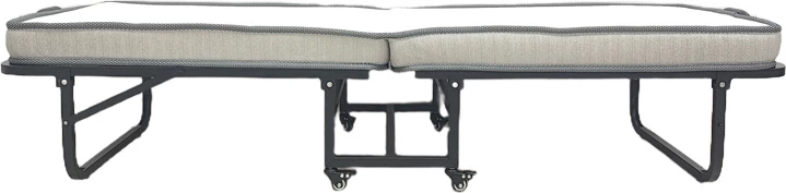 Krevat palosës me dyshek, ngjyrë e zezë, Kamu, 75x190cm