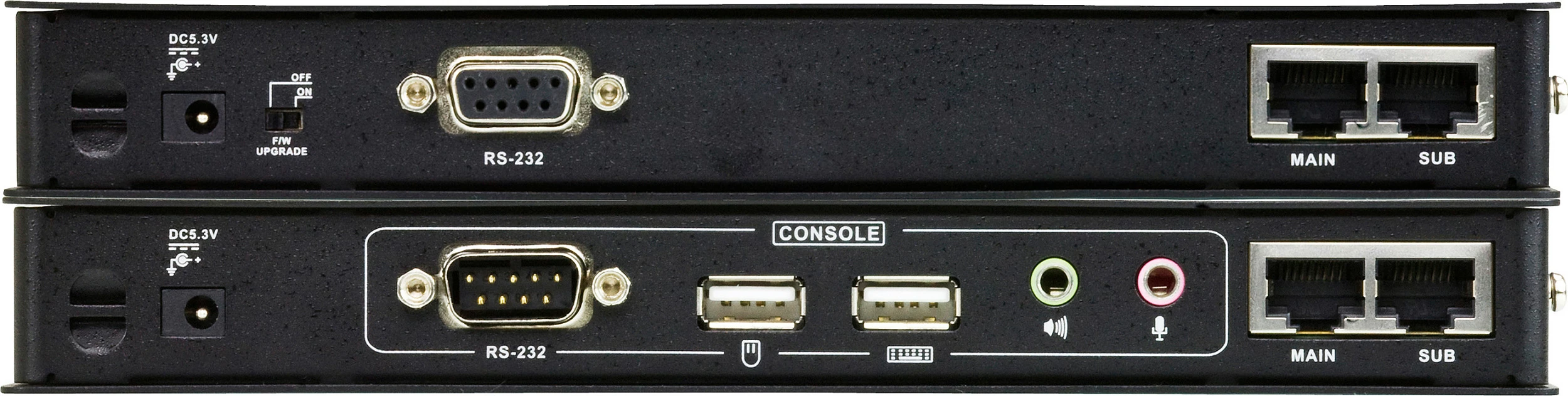 KVM Extender ATEN, Dual View DVI, USB, Audio, RS-232, 60m, zi