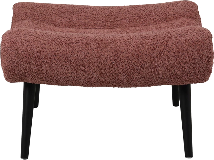 Stool - tabure boucle ngjyrë rozë e pluhurosur 68x58x40cm