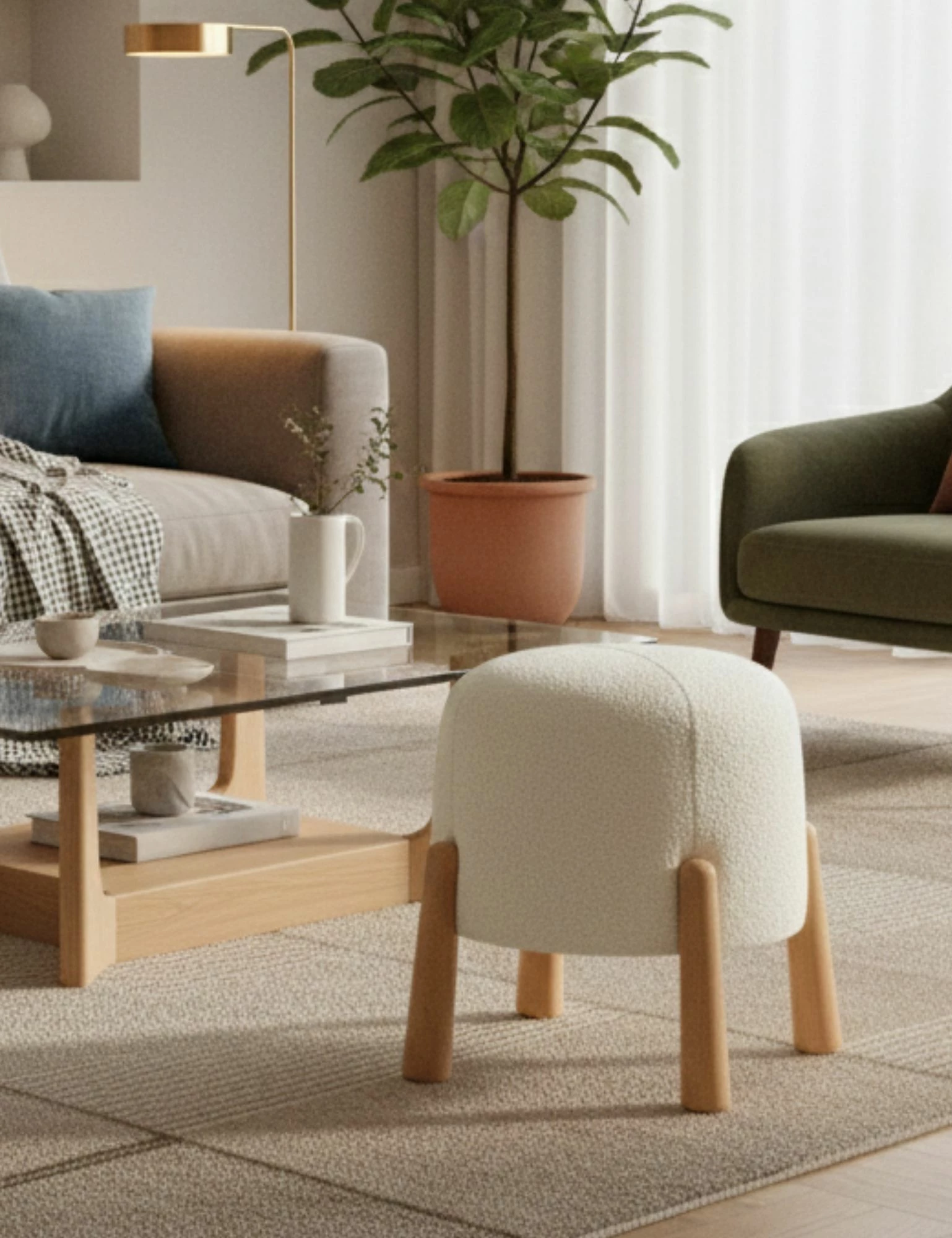 Puf i bardhë Floki, Atelier del Sofa