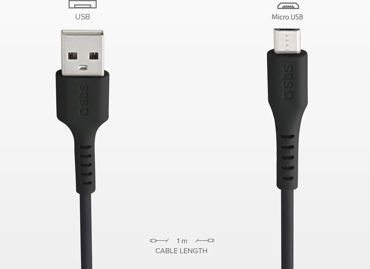 Kabllo USB-A në Micro-USB SBS LTHL200, 1m, e zezë