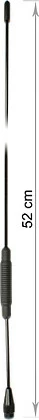 Antena DeLOCK 12438, omni 2.5 dBi, 380-410 MHz, 50 Ω, 52 cm, e zezë