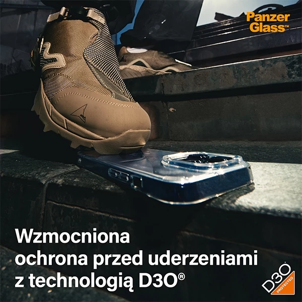 Mbështjellës PanzerGlass HardCase me D3O për iPhone 15 Pro Max, transparent