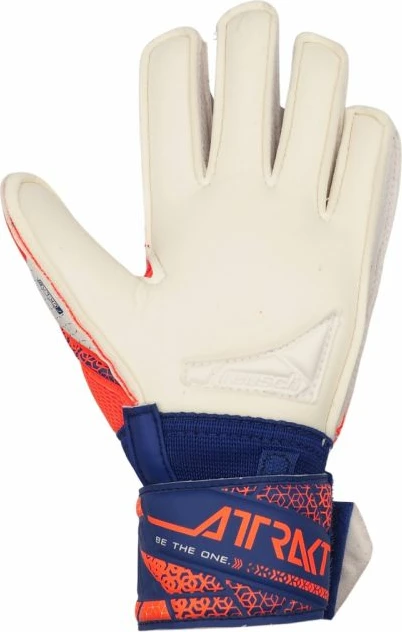 Dorëza portieri për fëmijë Reusch, të bardha, blu, portokalli