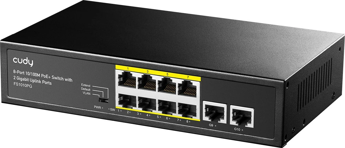 Switch Cudy FS1010PG, Fast Ethernet, PoE