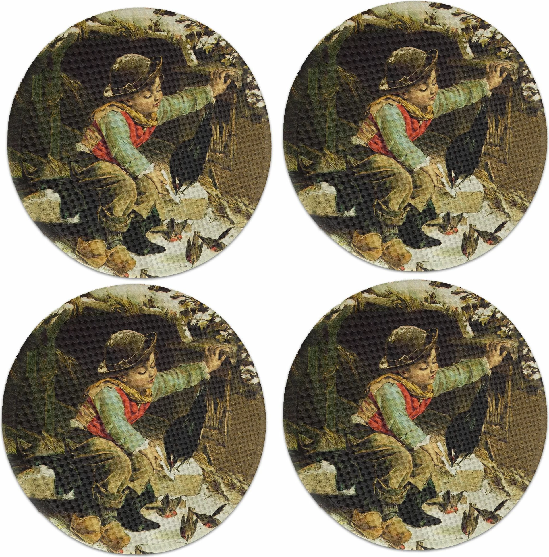Set 4 copë mbulesa tavoline Hermia Concept, shumëngjyrëshe, 37cm