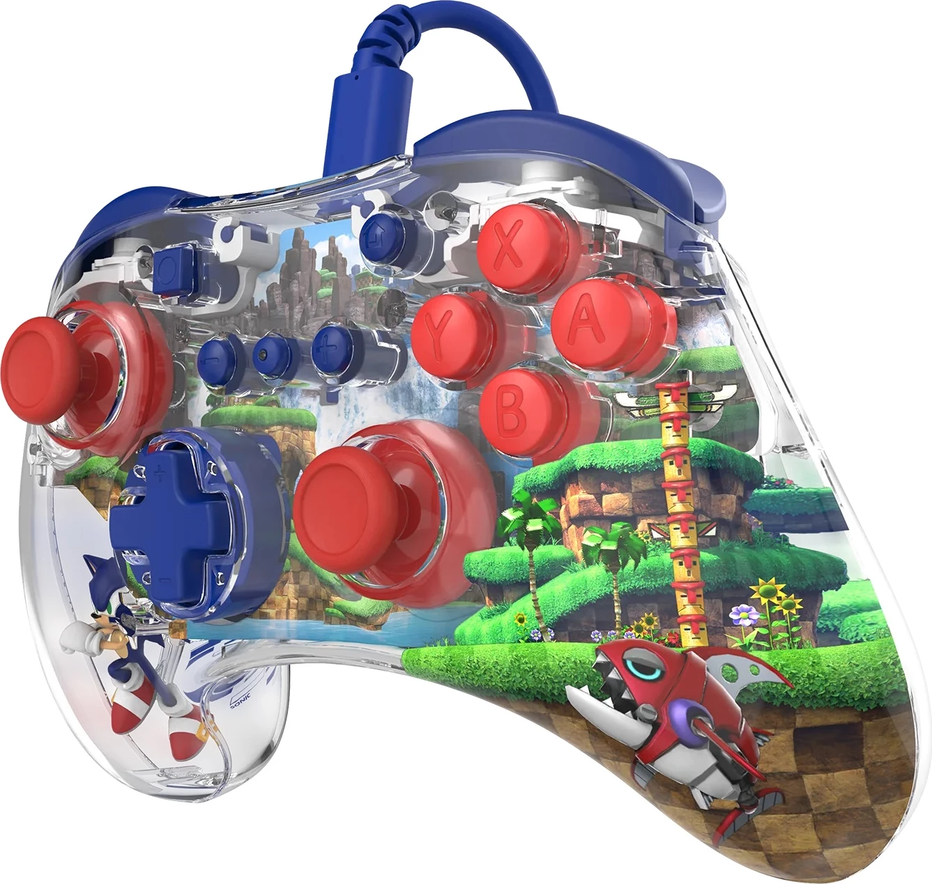 Kontroller me kabllo PDP REALMz Sonic Green Hill Zone për Nintendo Switch