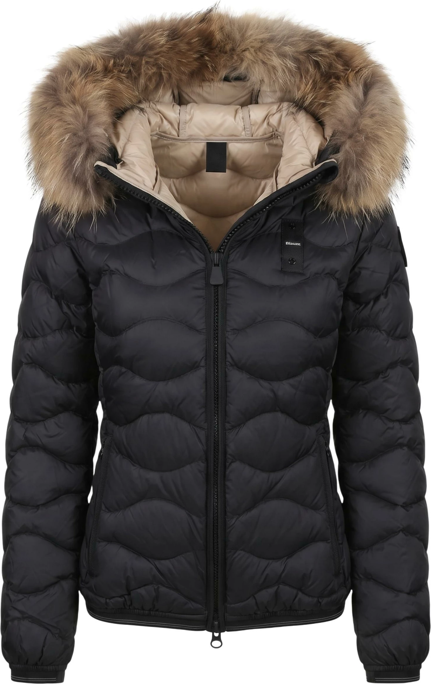 Jakne për femra Blauer ALDIE 26WBLDC03034, e zezë-bezhë [Madhësia: XL]