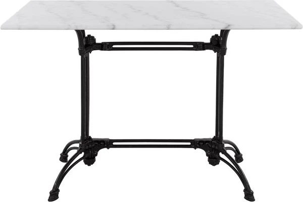 Tavolinë me 2 këmbë, bazë prej gize, FH5612, mermer, 110x70