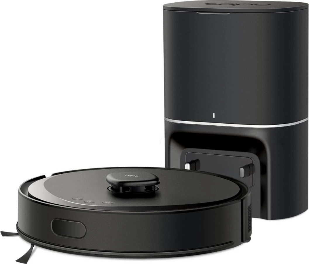 Robot fshesë TP-Link TAPO RV30 Max Plus me stacion vetë-shkarkues, navigim me laser, aplikacion smart, XL, e zezë