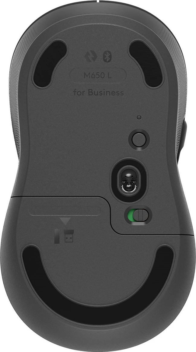 Maus Logitech Signature M650 L Wireless për Biznes, Djathtas, Optik, RF Wireless + Bluetooth, 4000 DPI, Grafit