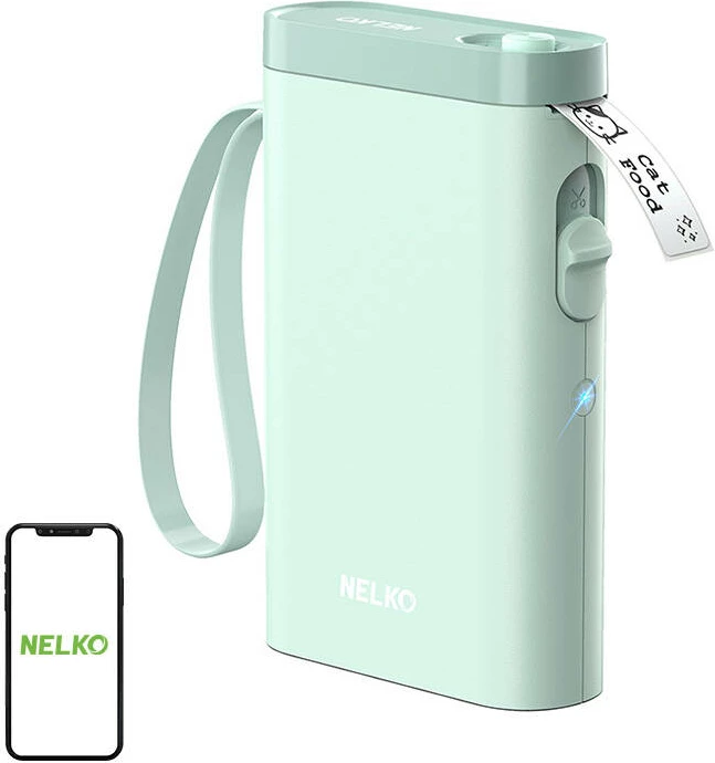 Printer etiketa termik Nelko P21, Bluetooth, 1200 mAh, i gjelbër