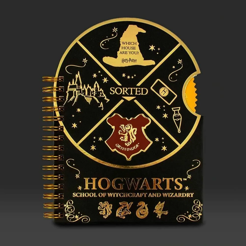 Fletore spiral BLUE SKY Harry Potter Hogwarts Spinner A5, 60 faqe me vija, e zezë