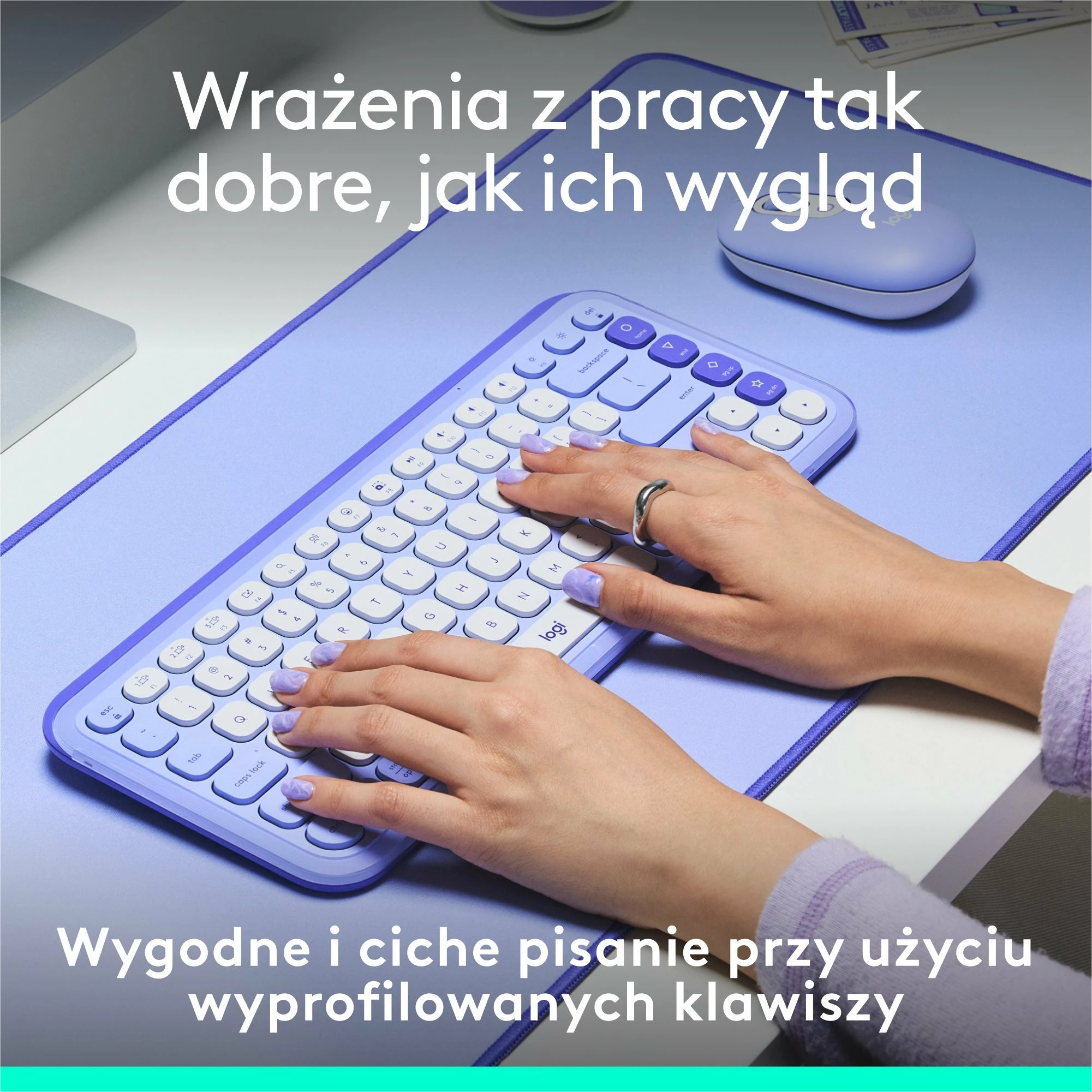 Tastierë wireless Logitech POP Icon Keys 920-013074, US INTL, pa numpad, Lavender