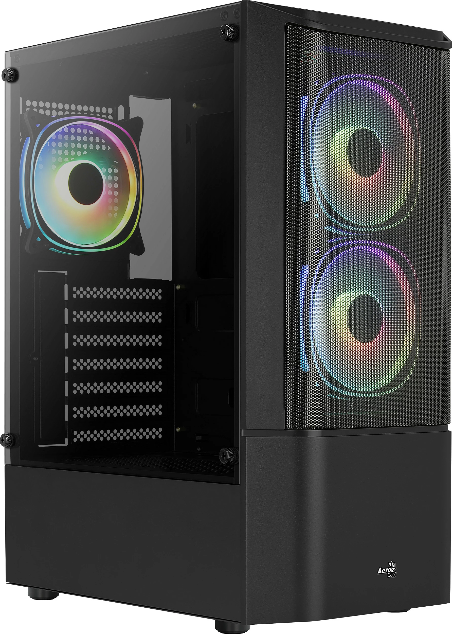 Kasë AeroCool Quantum Mesh v3, Midi Tower, ATX/microATX/Mini-ITX, RGB, e zezë