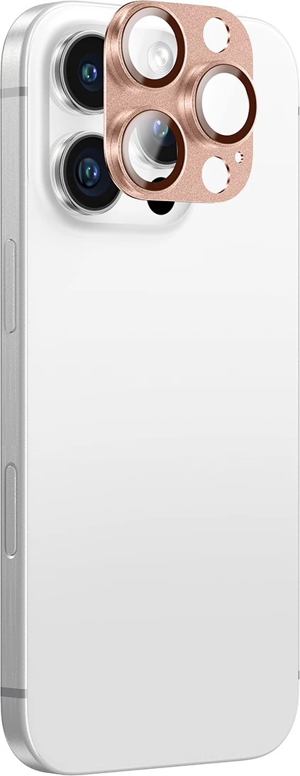 Mbrojtës kamerë AmazingThing Aviation-Grade Alloy me xham të temperuar për iPhone 16 Pro / 16 Pro Max, rozë e artë