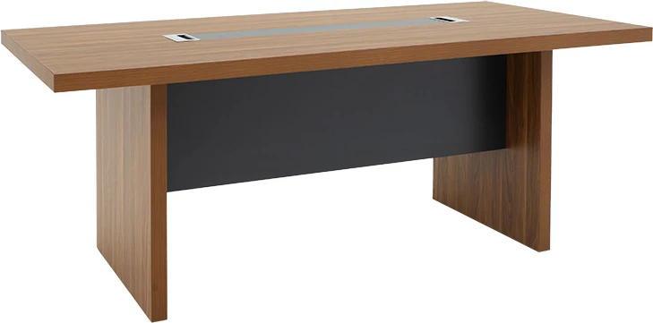 Tavolinë konferencash Oscar, ngjyrë arre-antracit, 200x100x76cm