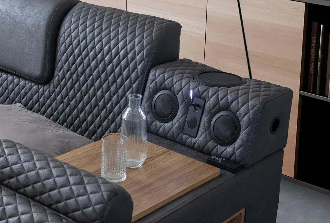 Krevat dopio me funksione smart, ngjyrë e zezë, Skye Decor Escape