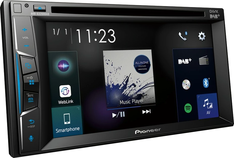 Radio Pioneer AVH-A3200DAB, multimedia, DAB+, Bluetooth, ekran me prekje, e zezë