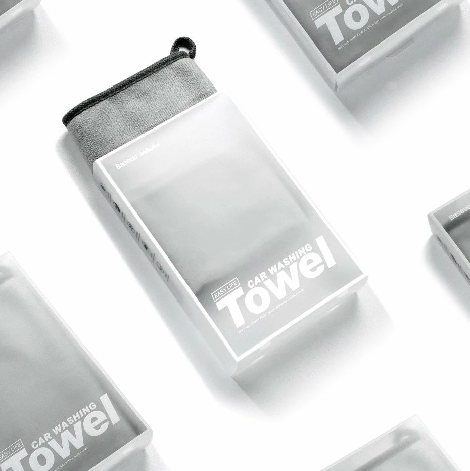 Set peshqirë mikrofibër për makinë Baseus CRXCMJ-0G, 40x40cm, Gri, 2 copë