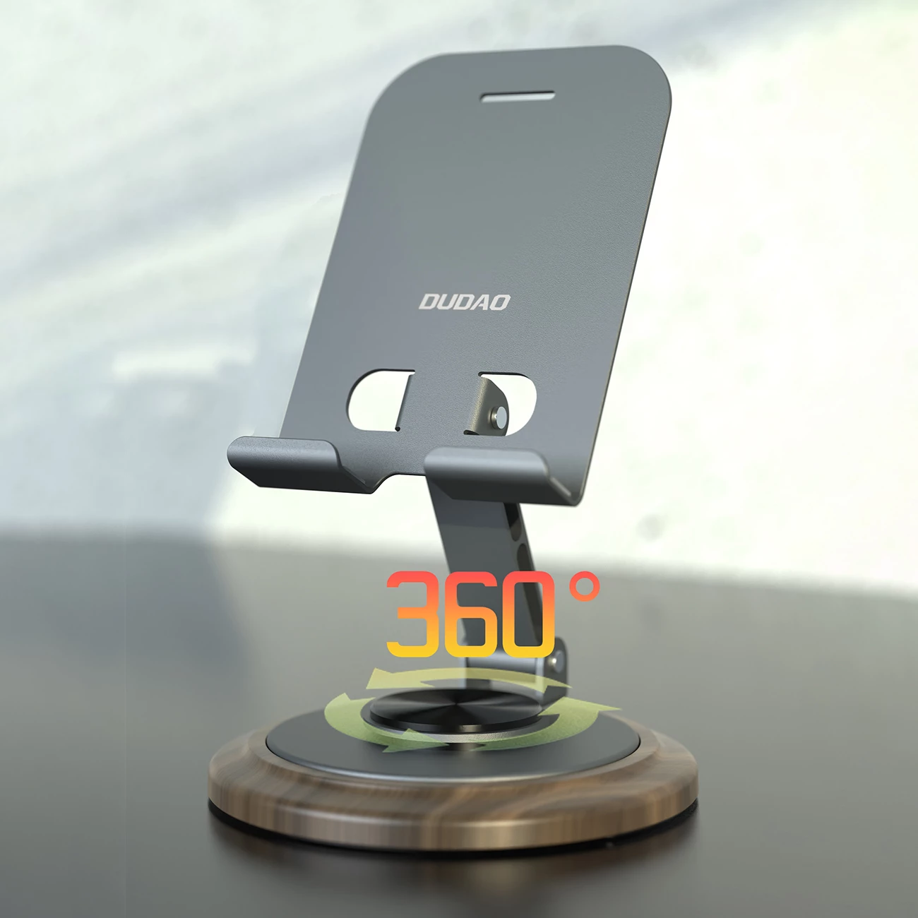 Mbajtës telefoni Dudao F17M, metal, 360°, Gri