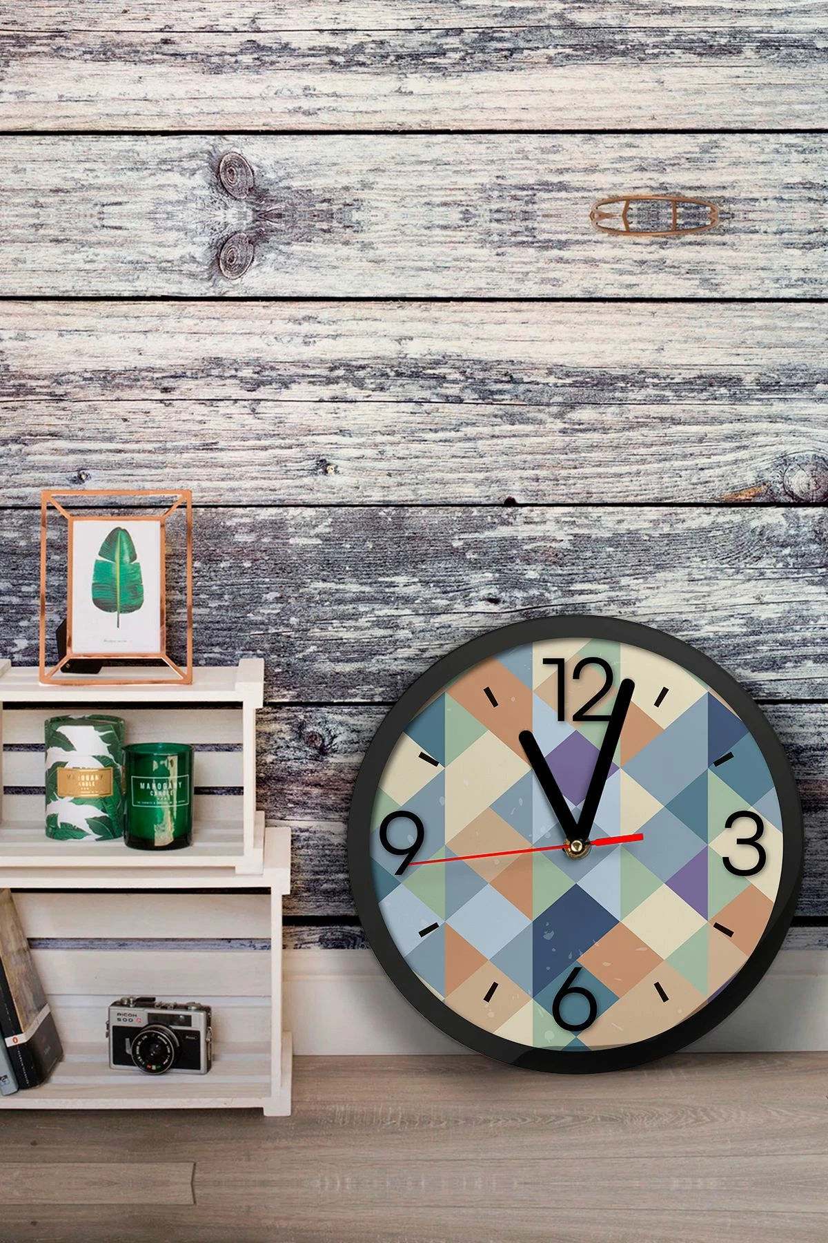 Orë dekorative MDF, shumëngjyrëshe, Wallity, Artavessa3Dclock17