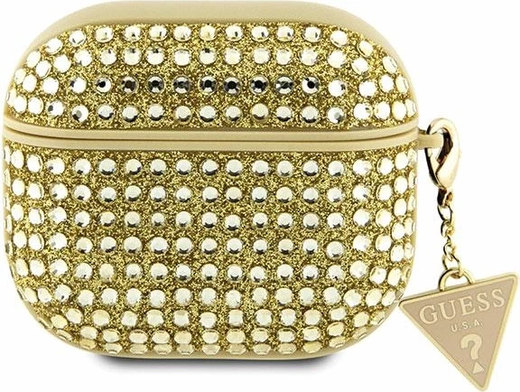 Mbështjellës Guess Rhinestone Triangle për AirPods 3, TPU, Ari