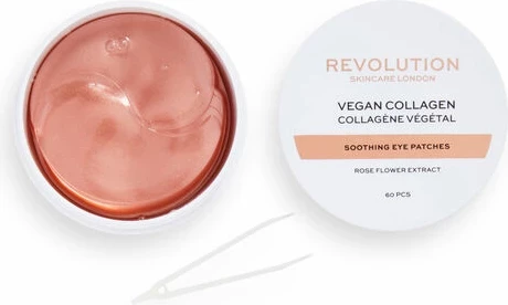 Maskë për sy Revolution Skincare, kolagjen & trëndafil, 60 copë