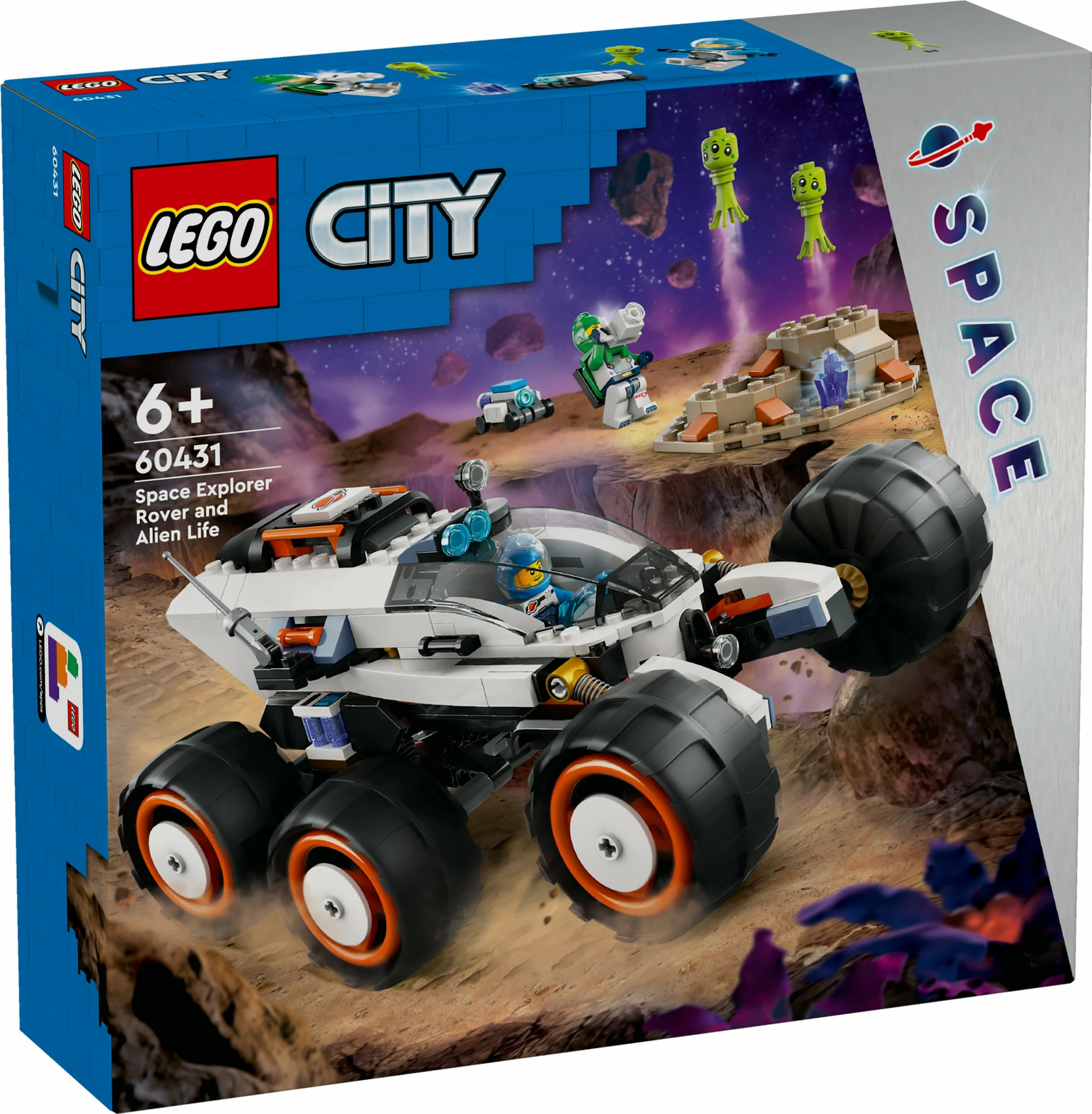 Set ndërtimi LEGO City 60431, rover hapësinor, 311 pjesë, shumëngjyrësh