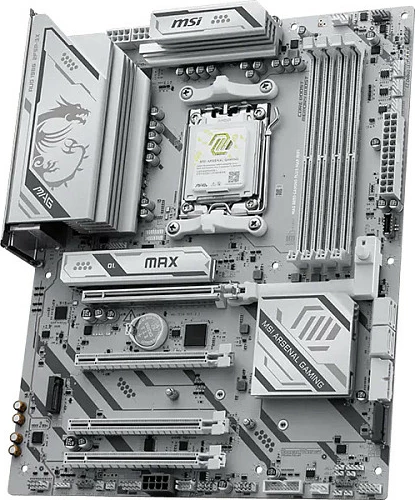 Pllakë amë MSI MAG B850 GAMING PLUS MAX WIFI, Socket AM5, ATX, DDR5 256GB, Wi‑Fi 7, e bardhë